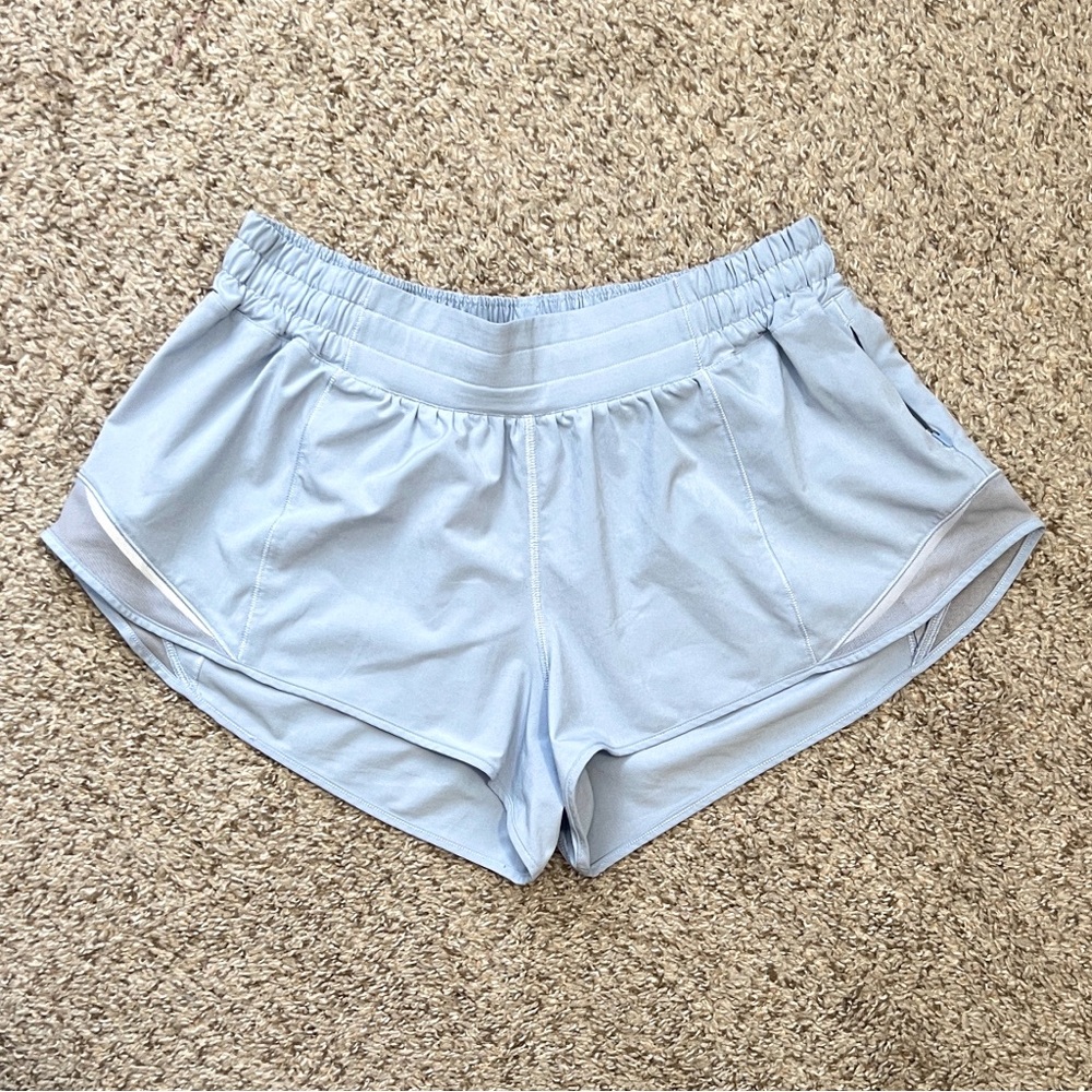 Lululemon Hotty Hot Shorts Blue Linen